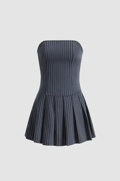 Stripedesque Symphony Pleated Dress