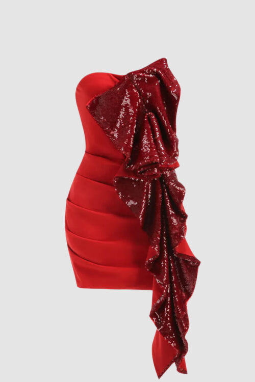 Crimsonesque Luxe Evening Dress