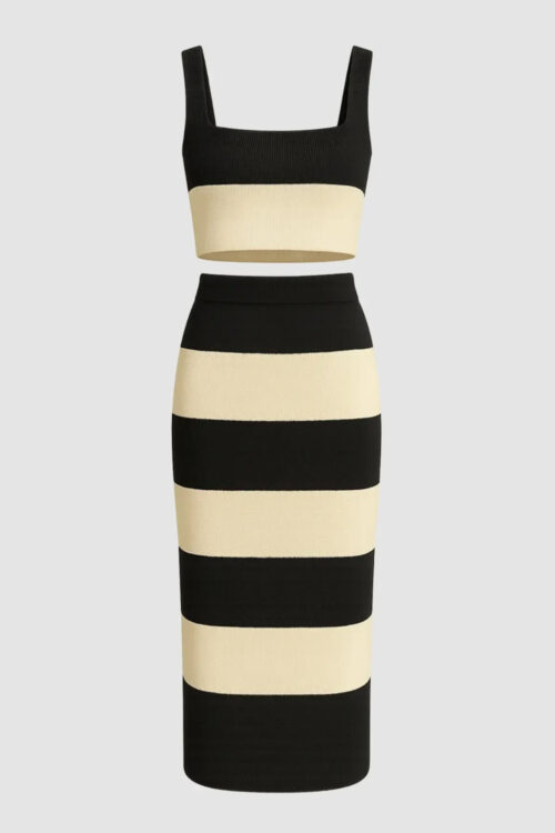 Stripesque Knitted Ensemble