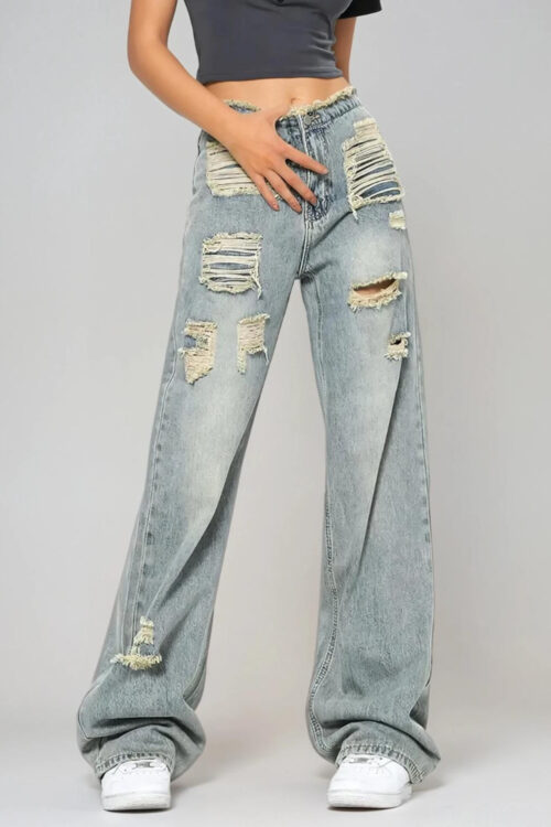 Urbanesque Ripped Wash Jeans