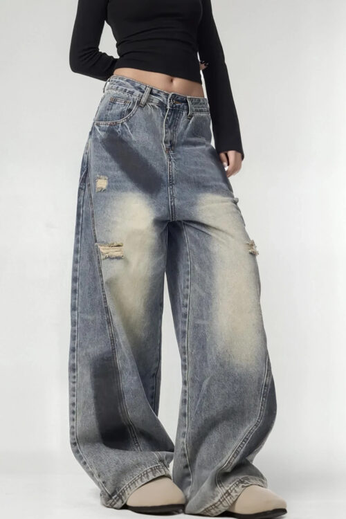 Abstractesque Wide Leg Jeans