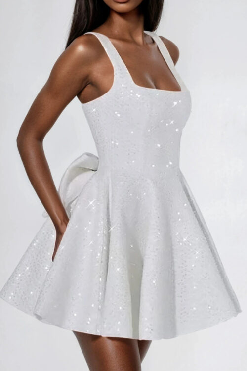 Ivoryesque Luxe Mini Dress