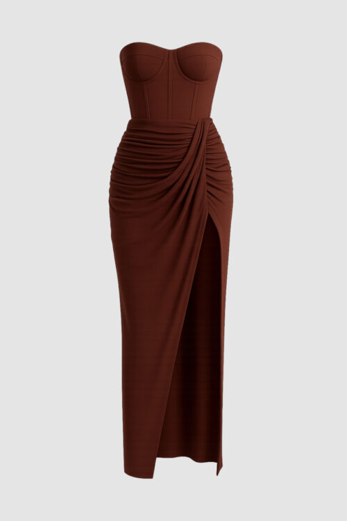 Coffeesque Corset Tube Dress