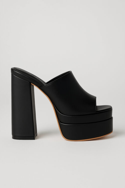 Platformpouvoir-esque Noir Sandals